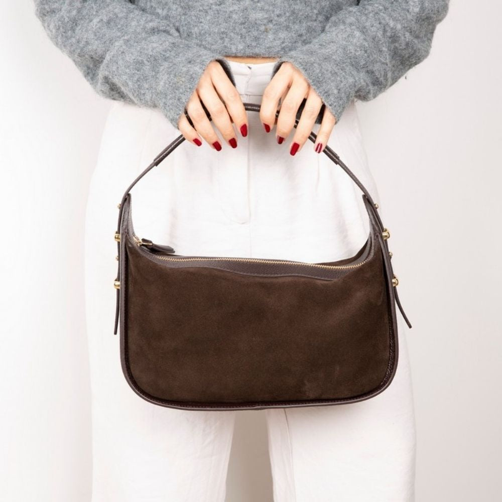 Bloominbag-Sienna Chestnut Süet & Hakiki Deri Kadın Omuz çantası – Premium Kadın Tote Bag-5-roqelvaxirum.shop