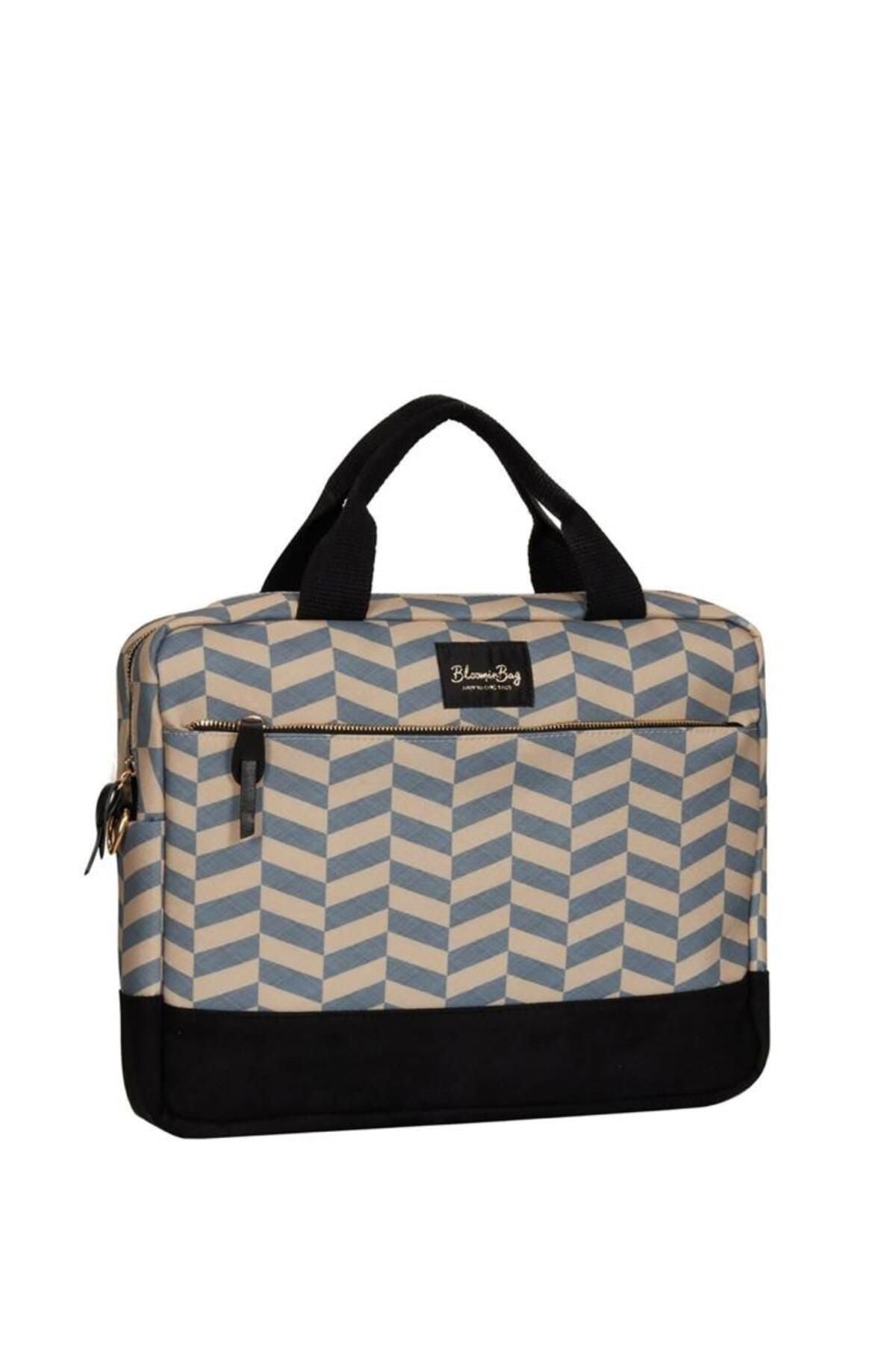 Bloominbag-Smokey Chevron 13 14 Inç Laptop / Mac Book çantası-3-roqelvaxirum.shop