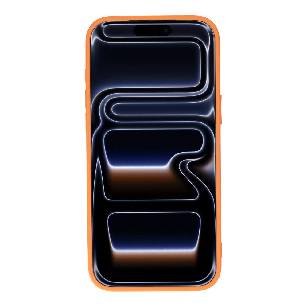Tiara Orange Crystal Heart Iphone 17 Pro Taşlı Telefon Kılıfı