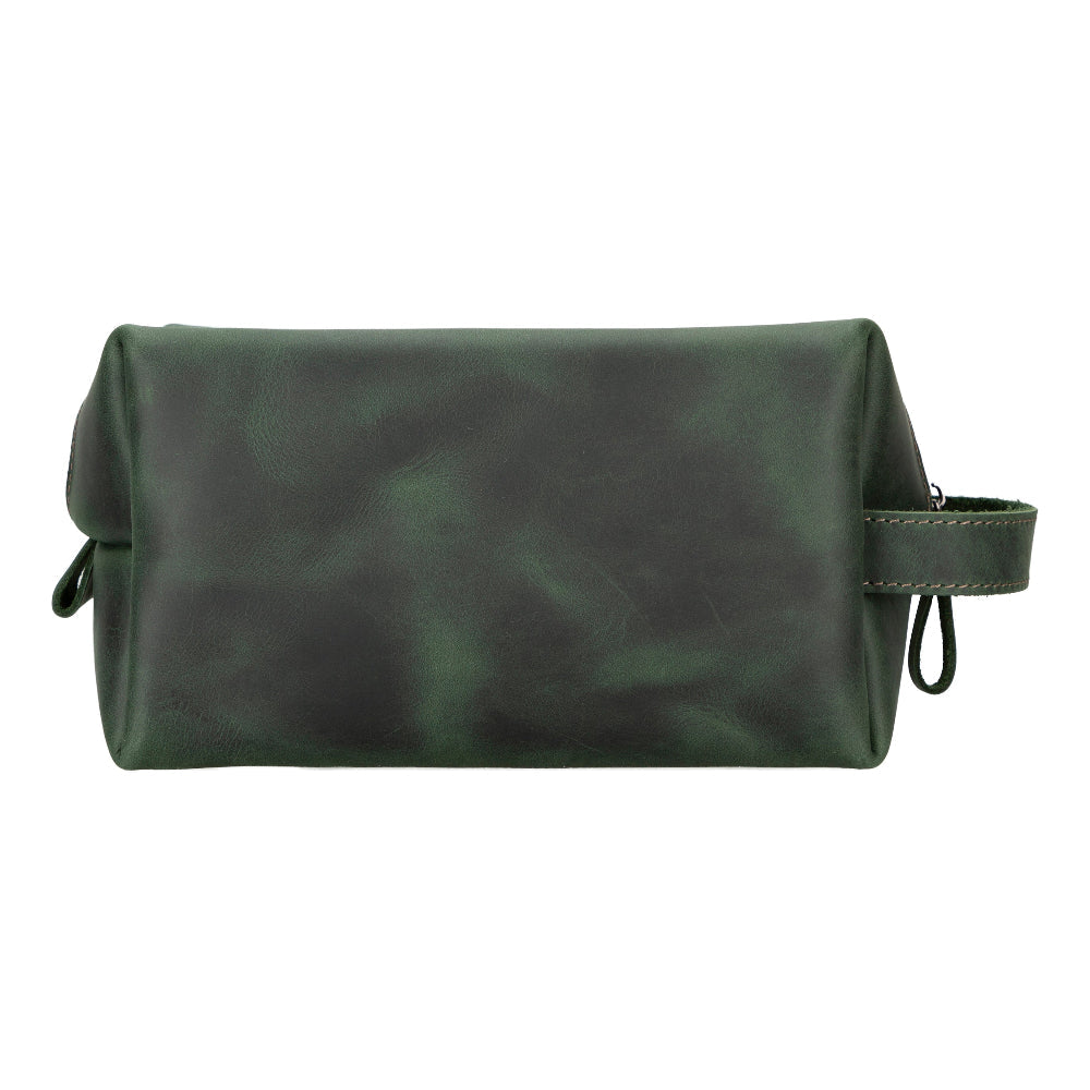 Voyage Olive Hakiki Deri Dopp Kit – Large