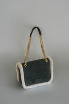 Bloomsbury-Les Alpes Antrasit Shearling Süet Çanta-El Çantası-4-roqelvaxirum.shop
