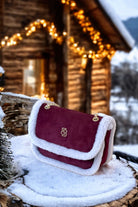Bloomsbury-Les Alpes Bordo Shearling Süet Çanta-El Çantası-1-roqelvaxirum.shop