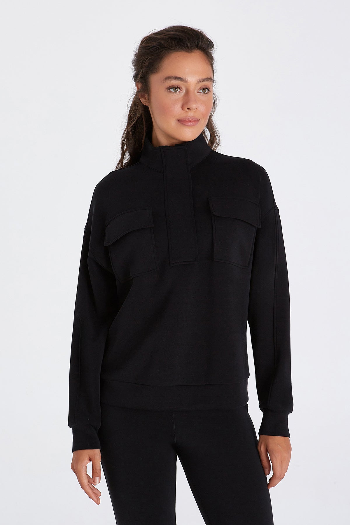 Boboist-Boboist Abby Sweatshirt Abby Dik Yaka Sweatshirt-Sweatshirt-3-roqelvaxirum.shop
