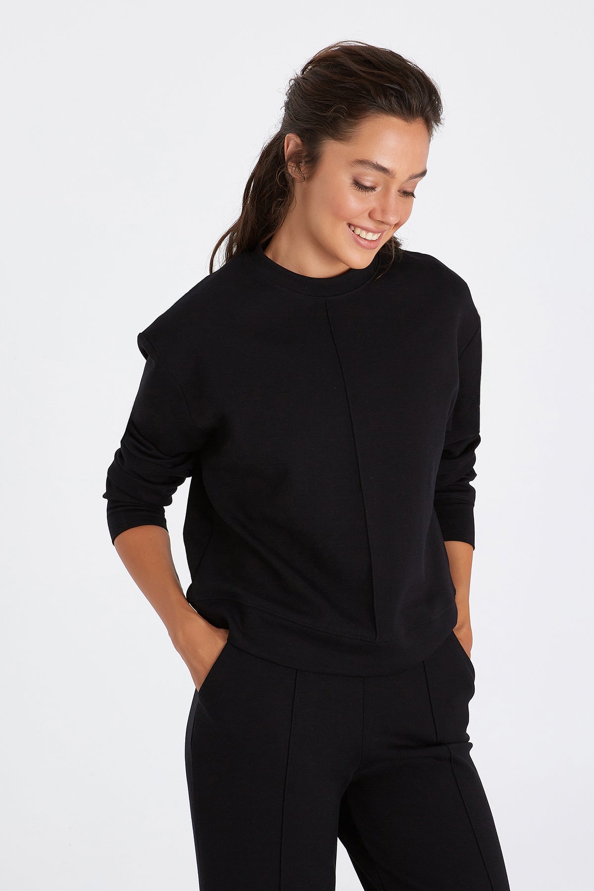 Boboist-Boboist Alisa Sweatshirt Alisa Dikiş Detaylı Sweatshirt-Sweatshirt-3-roqelvaxirum.shop