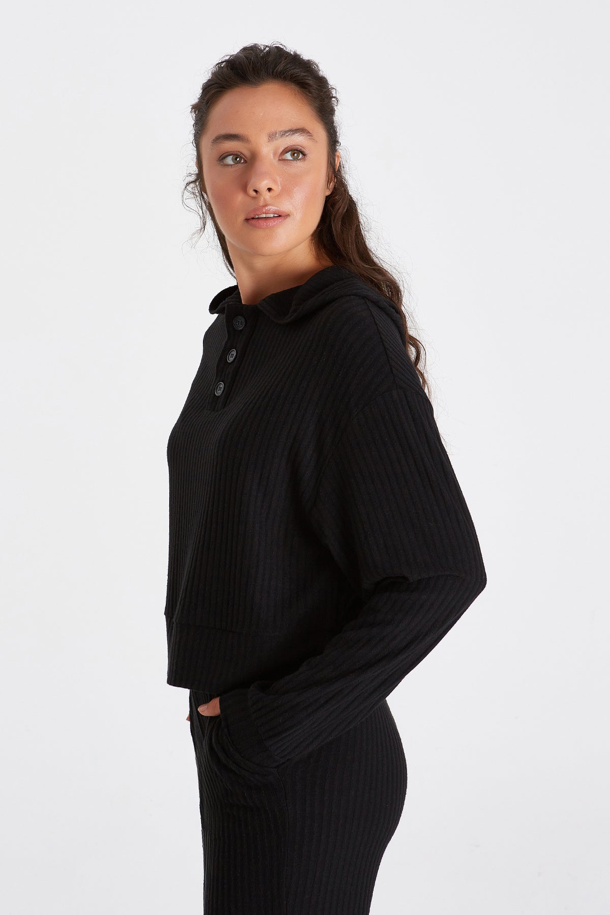 Boboist-Boboist Doris Sweatshirt Doris Düğme Detaylı Sweatshirt-Sweatshirt-2-roqelvaxirum.shop