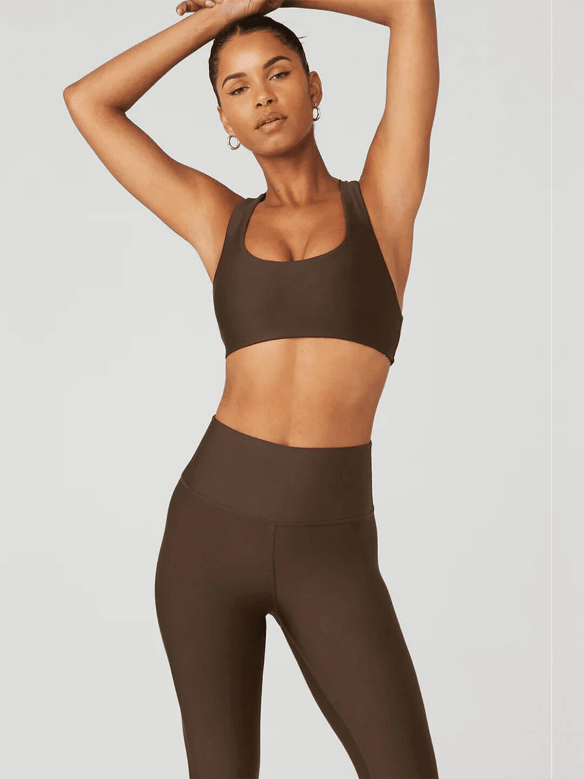 Body London-Body London Racerback Bra (Espresso)-Spor Sütyeni-1-roqelvaxirum.shop