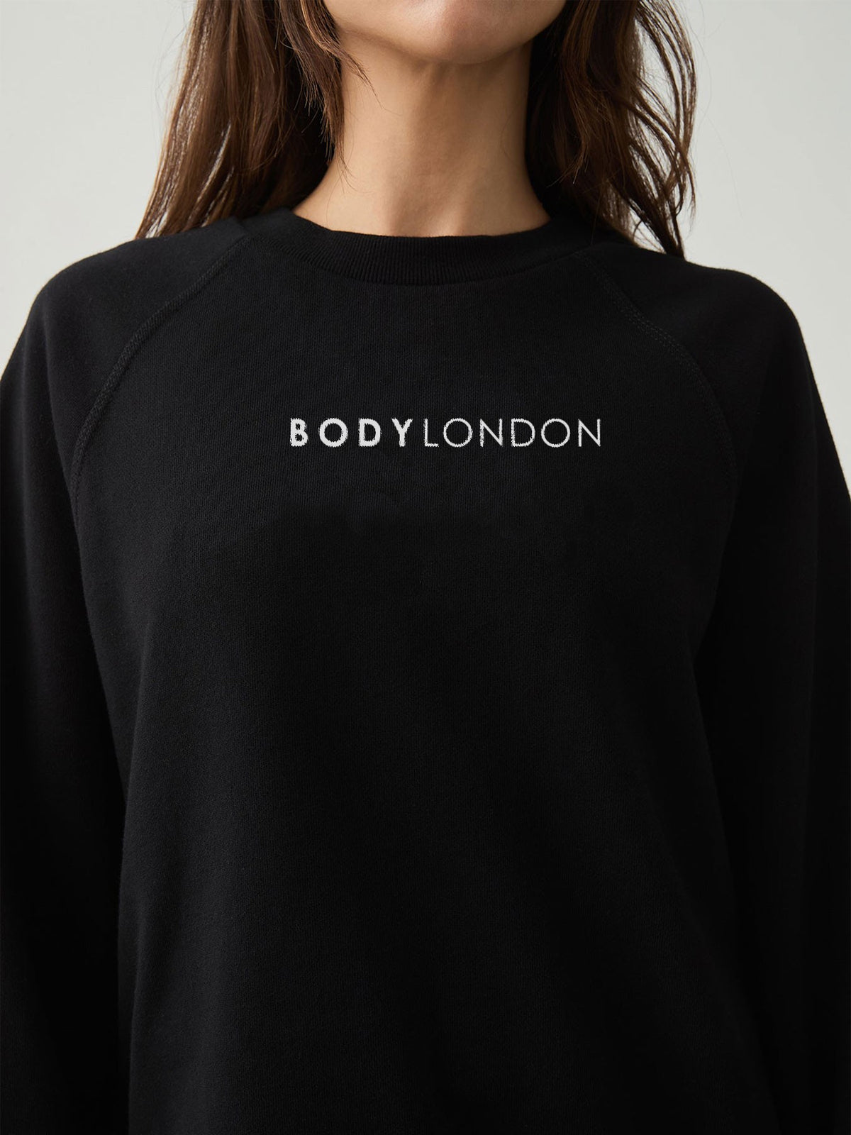 Body London-Pamuklu Normal Kalıp Oversize Günlük Siyah Sweatshirt-Sweatshirts & Hoodies-4-roqelvaxirum.shop