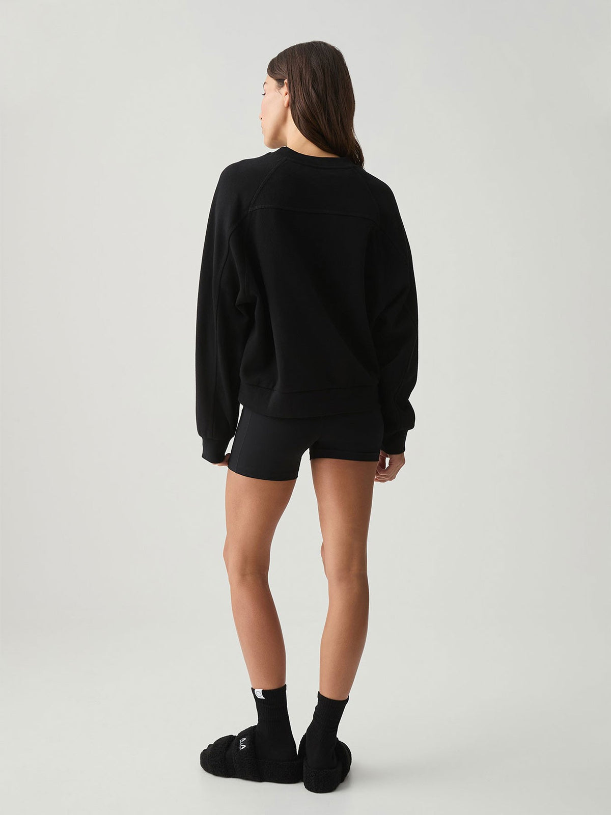 Body London-Pamuklu Normal Kalıp Oversize Günlük Siyah Sweatshirt-Sweatshirts & Hoodies-5-roqelvaxirum.shop