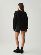 Body London-Pamuklu Normal Kalıp Oversize Günlük Siyah Sweatshirt-Sweatshirts & Hoodies-5-roqelvaxirum.shop