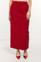 Boneqa Barcelona-Bordo Fit Kalem Midi Etek-Etek-5-roqelvaxirum.shop