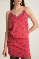 Boneqa Barcelona-Desenli Pembe Mini Etek-Etek-4-roqelvaxirum.shop