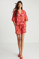 Boneqa Barcelona-Geometrik Desenli Şort-Şort-1-roqelvaxirum.shop