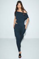 Boneqa Barcelona-Günlük Siyah Cupro Pantolon-Pantolon-5-roqelvaxirum.shop