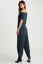 Boneqa Barcelona-Günlük Siyah Cupro Pantolon-Pantolon-6-roqelvaxirum.shop