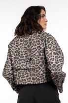 Boneqa Barcelona-Leopar Desenli Crop Ceket-Ceket-7-roqelvaxirum.shop