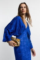 Boneqa Barcelona-Mavi Desenli Gece Elbisesi-Elbise-2-roqelvaxirum.shop