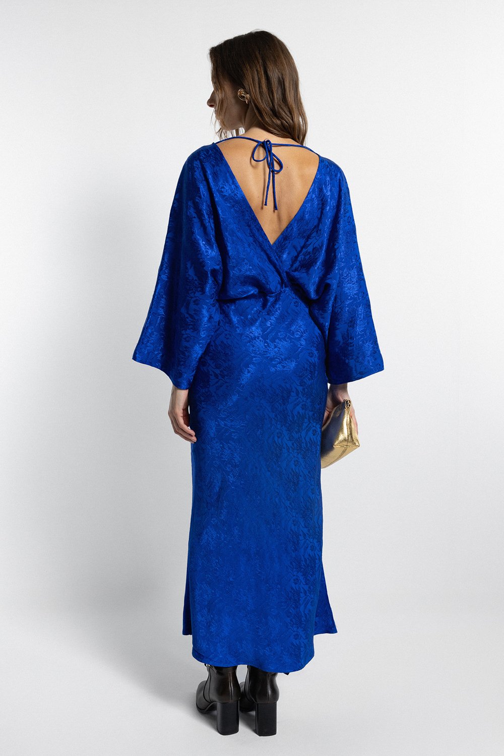 Boneqa Barcelona-Mavi Desenli Gece Elbisesi-Elbise-6-roqelvaxirum.shop