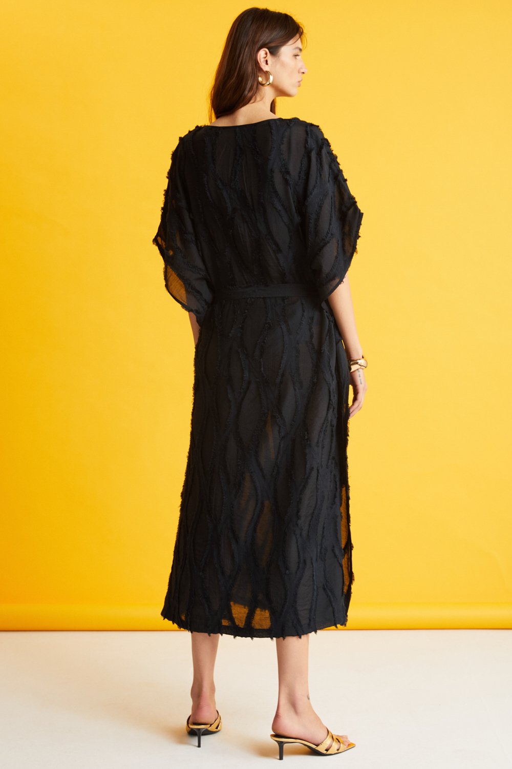 Boneqa Barcelona-Siyah Jakarlı Elbise-Elbise-5-roqelvaxirum.shop