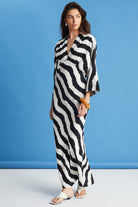 Boneqa Barcelona-Zebra Desenli Elbise-Elbise-1-roqelvaxirum.shop