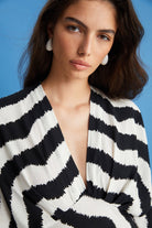 Boneqa Barcelona-Zebra Desenli Elbise-Elbise-2-roqelvaxirum.shop