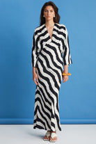 Boneqa Barcelona-Zebra Desenli Elbise-Elbise-5-roqelvaxirum.shop