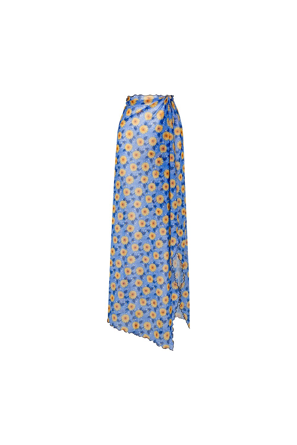 Bonesta-Alessia Ayçiçeği Desenli Bağcıklı Uzun Pareo Etek-Pareo & Bandana-2-roqelvaxirum.shop