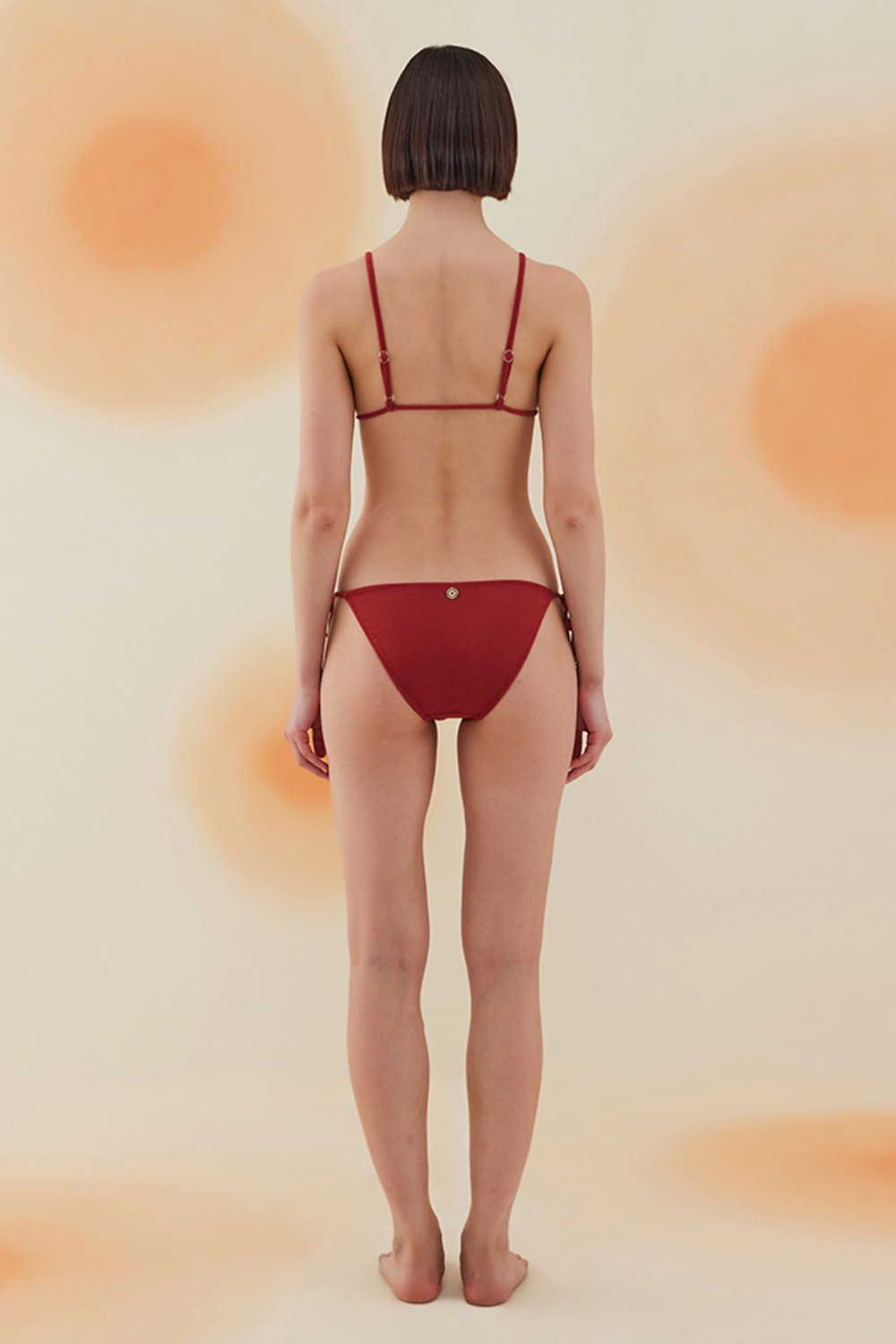 Bonesta-Barrel Burgundy Terry Bağcıklı Üçgen Bikini Takımı-Bikini & Mayo-3-roqelvaxirum.shop