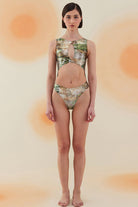 Bonesta-Bayuda Phantom Snake Pattern Halter Kesim Pencereli Mayo-Bikini & Mayo-1-roqelvaxirum.shop