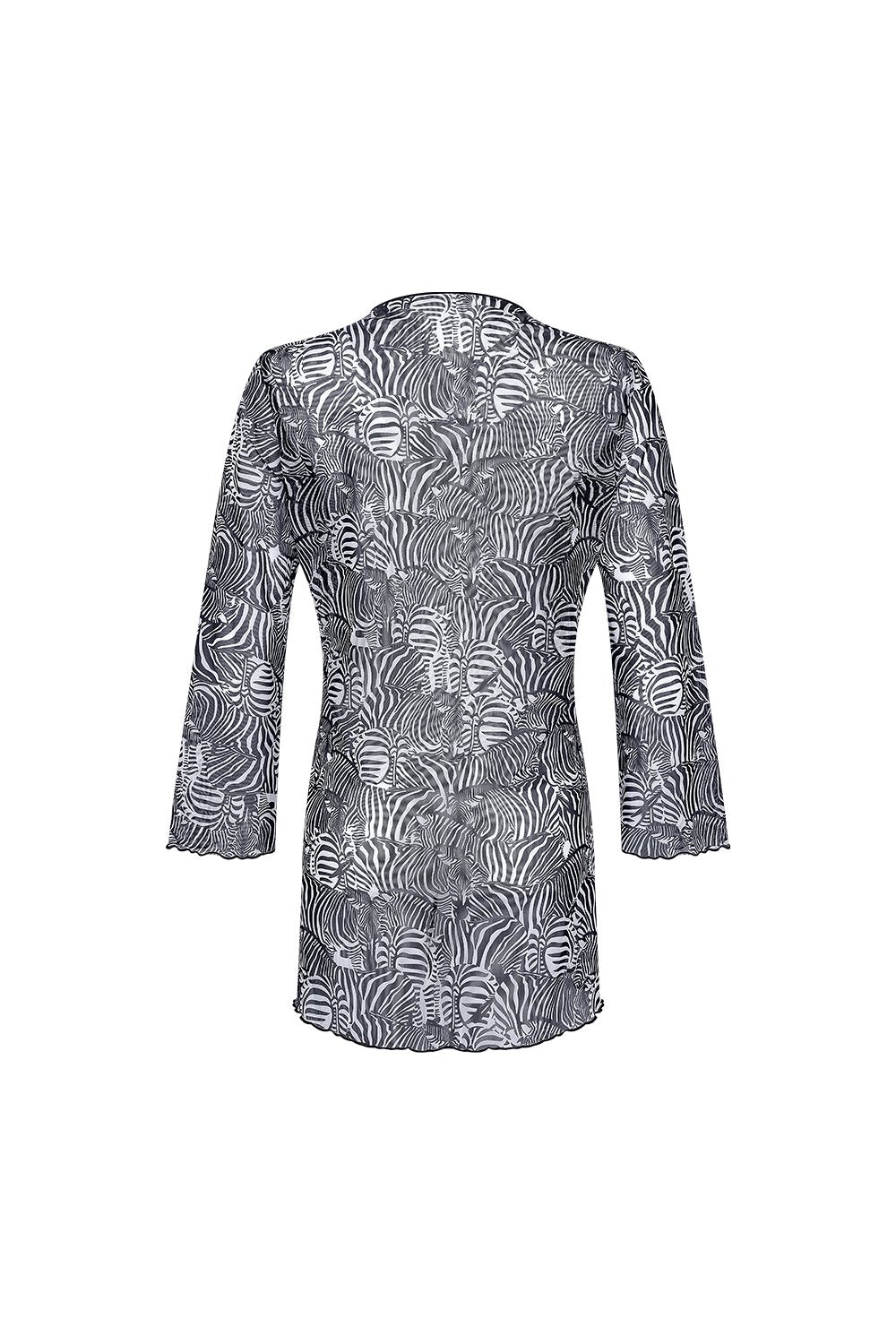 Bonesta-Bellanca Zebra Desenli Önü Büzgülü Gömlek Pareo-Pareo & Bandana-2-roqelvaxirum.shop