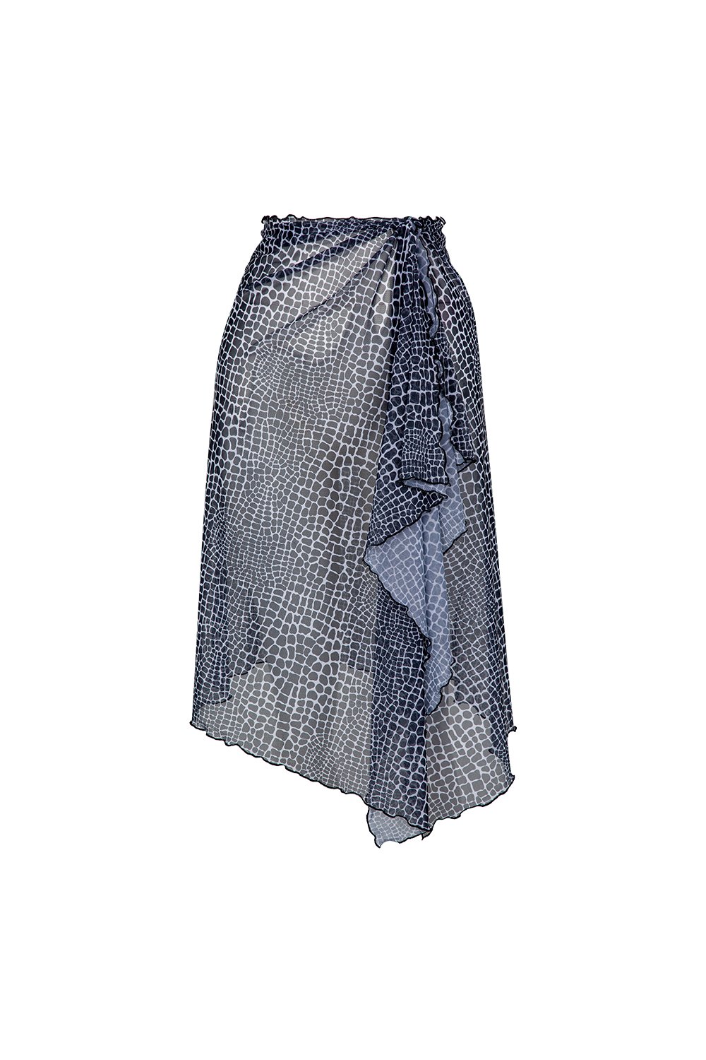 Bonesta-Callie Mozaik Desenli Büzgülü Volanlı Midi Pareo Etek-Pareo & Bandana-1-roqelvaxirum.shop