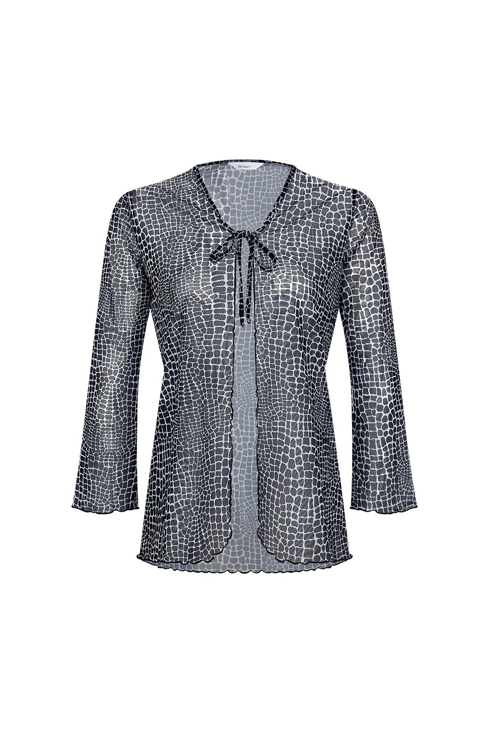 Bonesta-Cameo Mozaik Desenli Önü Bağcıklı Gömlek Pareo-Pareo & Bandana-1-roqelvaxirum.shop