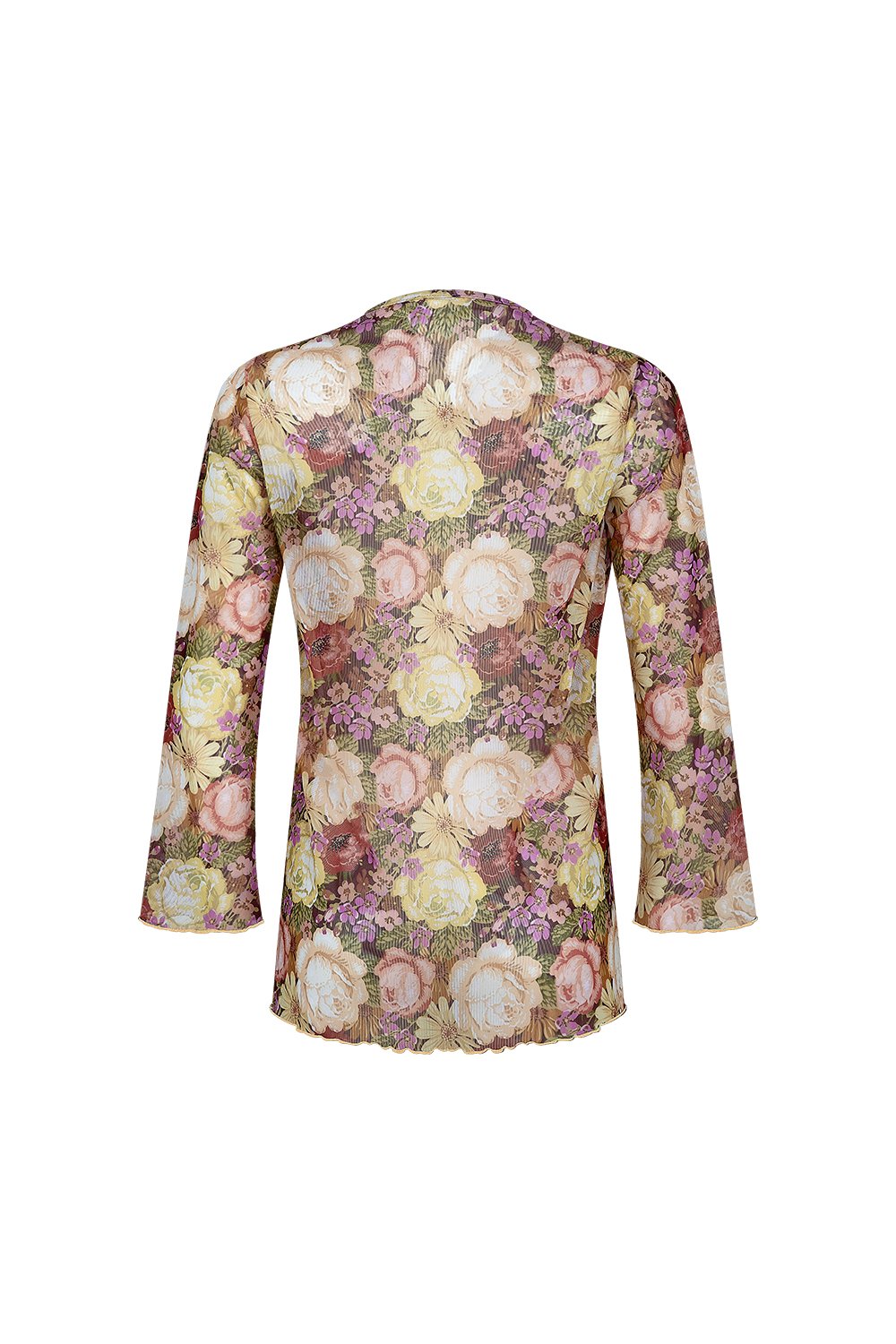 Bonesta-Cameo Renkli Pastel Çiçek Desenli Önü Bağcıklı Gömlek Pareo-Pareo & Bandana-2-roqelvaxirum.shop