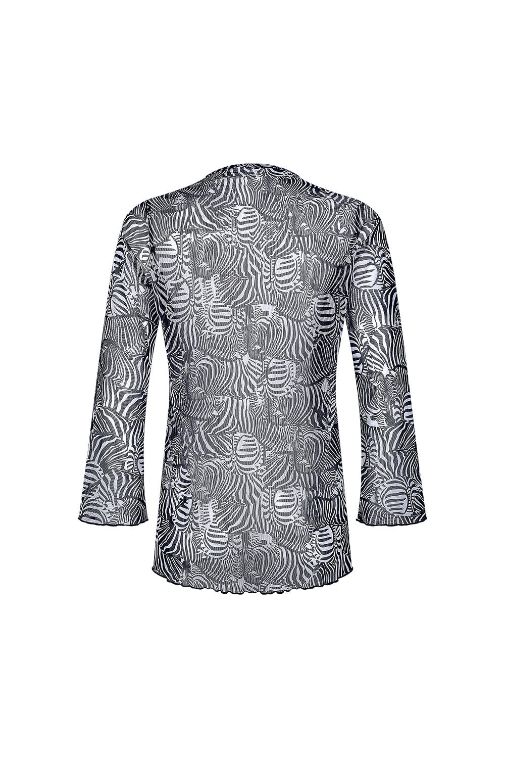 Bonesta-Cameo Zebra Desenli Önü Bağcıklı Gömlek Pareo-Pareo & Bandana-2-roqelvaxirum.shop