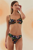 Bonesta-Dasht Botanical Flower Pattern U Aksesuarlı Balenli Bikini Takımı-Bikini & Mayo-2-roqelvaxirum.shop