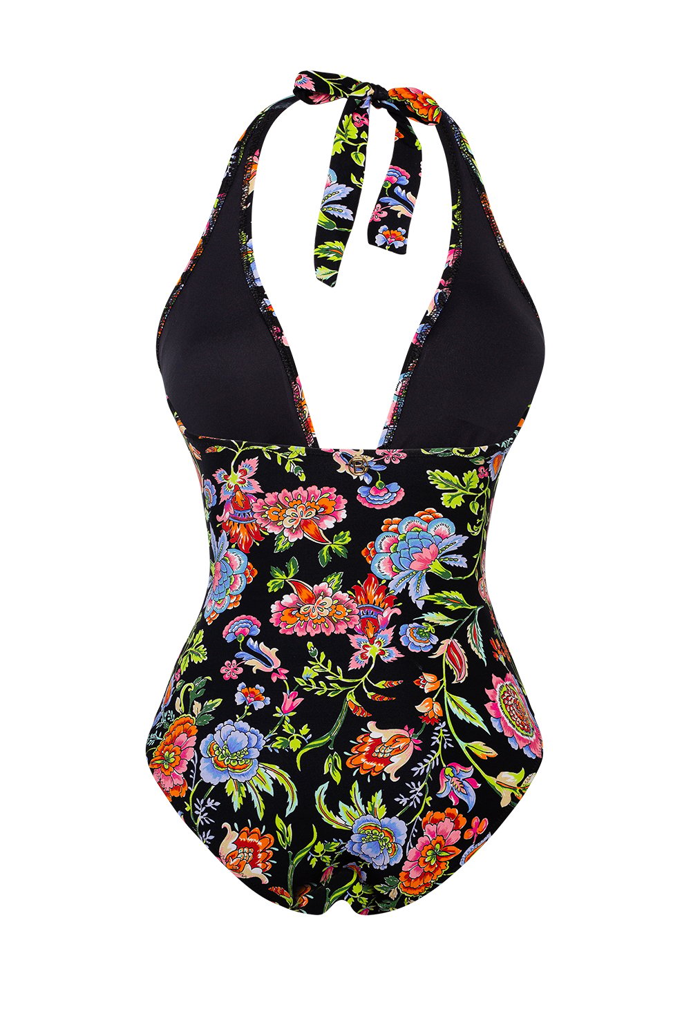 Bonesta-Drought Botanical Flower Pattern U Aksesuarlı V Yaka Mayo-Bikini & Mayo-5-roqelvaxirum.shop