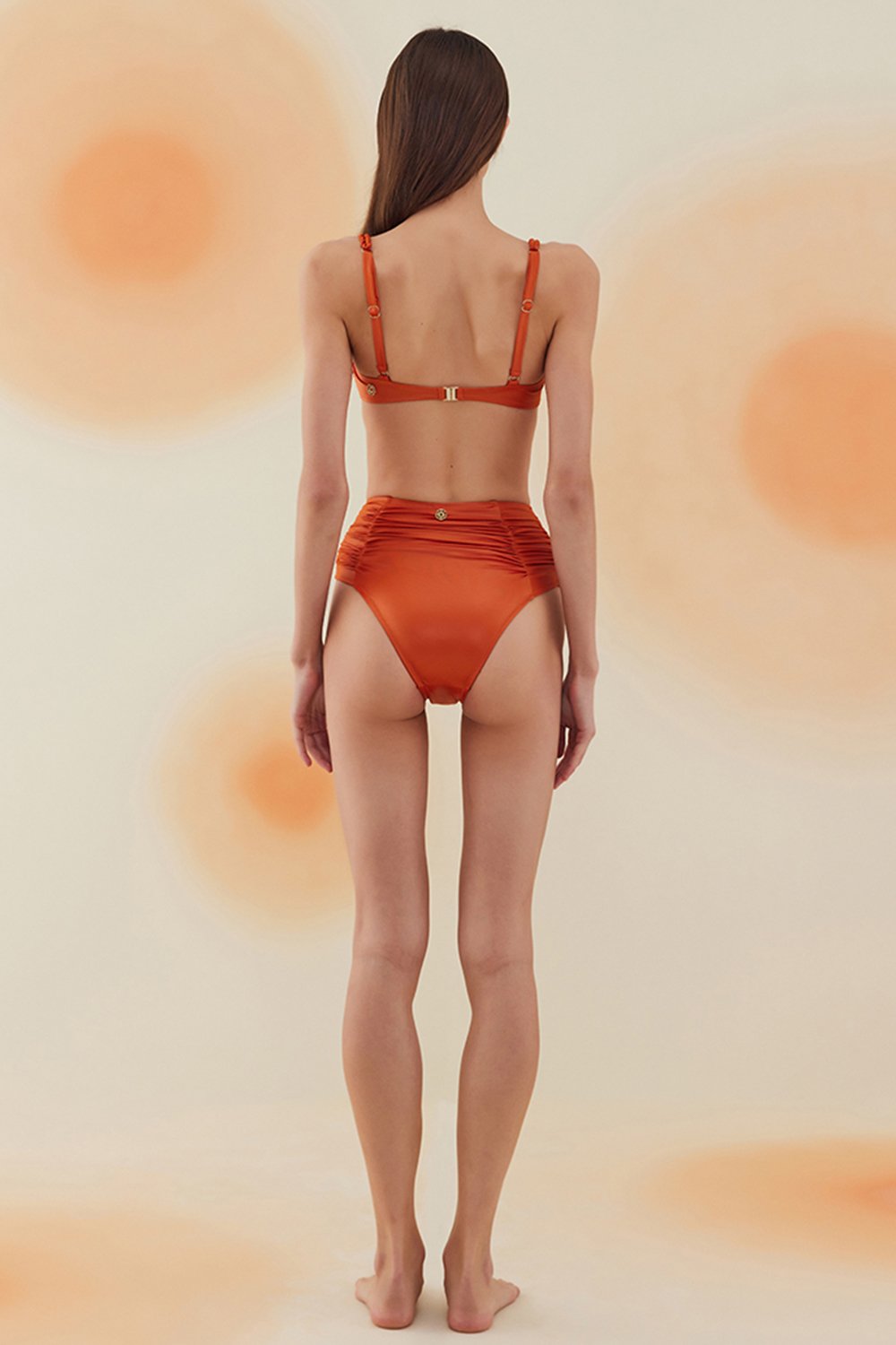 Bonesta-Erg Flame Orange Drapeli Yüksek Bel Bikini Takımı-Bikini & Mayo-3-roqelvaxirum.shop
