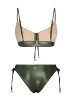 Bonesta-Freesia Shiny Hunter Green Büzgülü Bikini Takımı-Bikini & Mayo-12-roqelvaxirum.shop