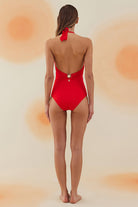 Bonesta-Gibson Scarlet Red Deniz Kabuklu Boyundan Bağlamalı Mayo-Bikini & Mayo-3-roqelvaxirum.shop
