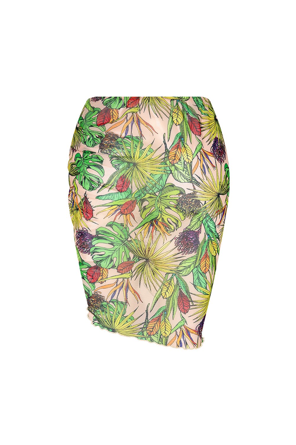 Bonesta-Harper Sarı Mor Çiçek Desenli Büzgülü Yırtmaçlı Pareo Etek-Pareo & Bandana-2-roqelvaxirum.shop