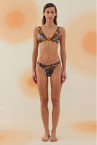 Bonesta-Kuiper Aztec Ethnic Pattern Aksesuarlı V Yaka Üçgen Bikini Takımı-Bikini & Mayo-1-roqelvaxirum.shop