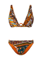 Bonesta-Kuiper Aztec Ethnic Pattern Aksesuarlı V Yaka Üçgen Bikini Takımı-Bikini & Mayo-4-roqelvaxirum.shop