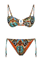Bonesta-Lunette Tapa Ethnic Pattern Aksesuarlı Straplez Bikini Takımı-Bikini & Mayo-3-roqelvaxirum.shop