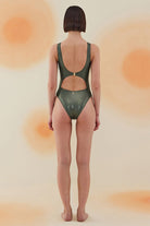 Bonesta-Pimenta Shiny Hunter Green Halter Kesim Mayo-Bikini & Mayo-4-roqelvaxirum.shop
