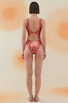 Bonesta-Pimenta Shiny Terracota Red Halter Kesim Mayo-Bikini & Mayo-4-roqelvaxirum.shop