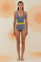 Bonesta-Rimal Navajo Ethnic Pattern Aksesuarlı Mayo-Bikini & Mayo-1-roqelvaxirum.shop