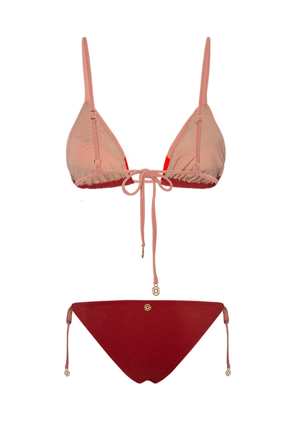 Bonesta-Saguaro Burgundy Terry Üçgen Bikini Takımı-Bikini & Mayo-6-roqelvaxirum.shop