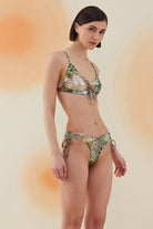 Bonesta-Sonoran Phantom Snake Pattern Önü Büzgülü Bikini Takımı-Bikini & Mayo-2-roqelvaxirum.shop