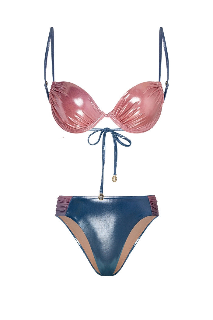 Bonesta-Tabernas Shiny Sapphire Blue And Misty Rose Çift Renk Kaplı Bikini Takımı-Bikini & Mayo-1-roqelvaxirum.shop