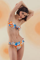 Bonesta-Tumble Abstract Floral Pattern Straplez Bağcıklı Bikini Takımı-Bikini & Mayo-2-roqelvaxirum.shop