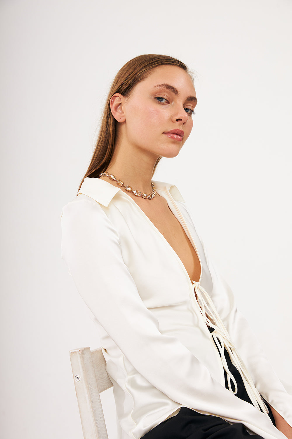Bonette-Aura Gerdanlık Champagne-Kolye-3-roqelvaxirum.shop